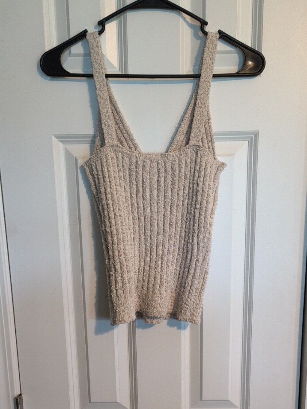 Fashion Nova Cream Ribbed Knit Tank - Picture 2 of 3